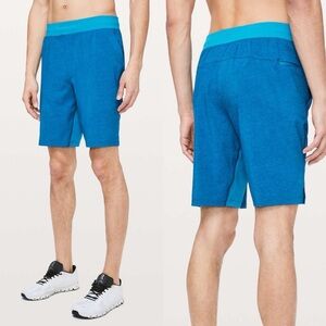 Lululemon T.H.E. Short 9" Linerless XXL Heathered Texture Printed Vivid Aqua 18